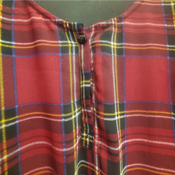 Simply Be | Red Tartan Plaid Dress - Picture 4 of 7